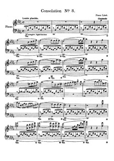 Consolations, S.172: Nr.3 in Des-Dur by Franz Liszt