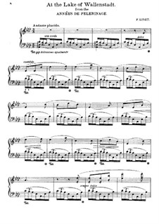 Das erste Jahr. Schweiz, S.160: No.2 Au lac de Wallenstadt by Franz Liszt