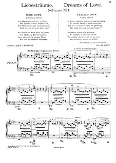 Nocturne Nr.1: Für Klavier (mit Applikatur) by Franz Liszt