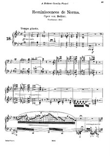 Réminiscences de 'Norma'. Transcription on Themes by Bellini, S.394: Für Klavier by Franz Liszt