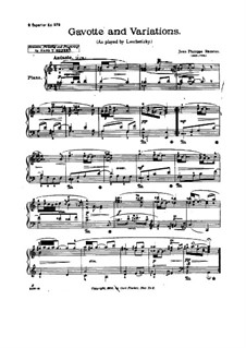 Gavotte und Variationen: Für Klavier by Jean-Philippe Rameau