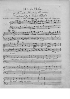 Diana. Hunting Cantata for Voice and Piano (or Harpsichord): Diana. Hunting Cantata for Voice and Piano (or Harpsichord) by James Hook