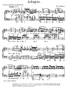 Adagio für Klavier in h-Moll, K.540: Für einen Interpreten by Wolfgang Amadeus Mozart