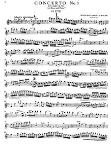 Konzert für Flöte und Orchester Nr.1 in G-Dur, K.313: Teil I – Solo Stimme by Wolfgang Amadeus Mozart