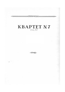 Streichquartett Nr.7, Op.55: Streichquartett Nr.7 by Nikolai Miaskowski