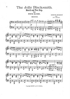 The Jolly Blacksmith for Piano Four Hands: The Jolly Blacksmith for Piano Four Hands by Edward Taylor Paull, Edmund Braham