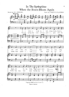 In the Springtime When the Roses Bloom Again: In the Springtime When the Roses Bloom Again by Frederick E. Gladdish