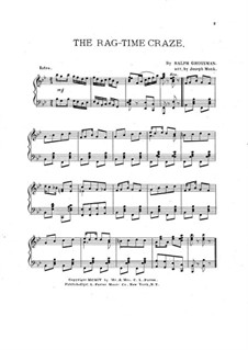 The Rag-Time Craze: Für Klavier by Ralph Grossman