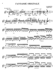 Drei Stücke, Op.65: Nr.2 Originale Fantasie by Johann Kaspar Mertz