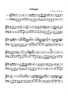 Solfeggio für Stimme und Basso Continuo Nr.2: Solfeggio für Stimme und Basso Continuo Nr.2 by Nicola Porpora