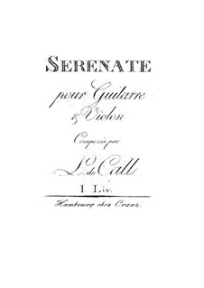 Serenade für Violine und Gitarre: Buch 1 by Leonhard von Call