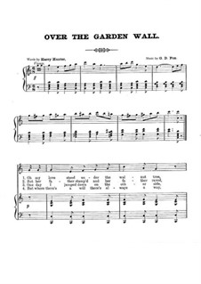 Over the Garden Wall: Für Stimme und Klavier by George Fox
