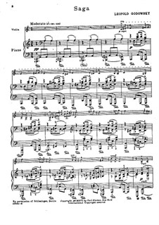 Zwölf Impressionen für Violine und Klavier: Nr.11 Saga by Leopold Godowsky
