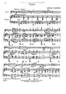 Zwölf Impressionen für Violine und Klavier: Nr.8 Walzer by Leopold Godowsky