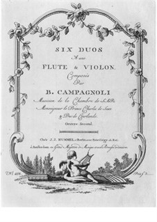 Sechs Duos für Flöte und Violine, Op.2: Stimmen by Bartolomeo Campagnoli