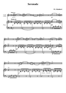 Nr.4 Ständchen: Für Violine (oder Flöte) und Klavier by Franz Schubert