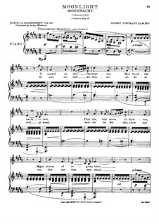 Nr.5 Mondnacht: Klavierauszug mit Singstimmen (Englisch, Deutsch) by Robert Schumann
