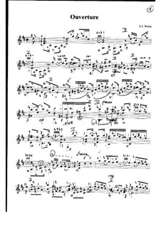 Ouvertüre in D-Dur: Für Gitarre by Silvius Leopold Weiss