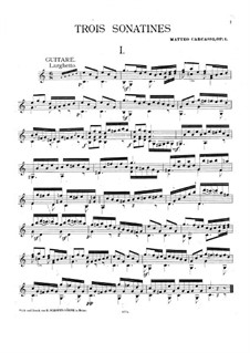 Drei Sonatinas, Op.1: Vollsammlung by Matteo Carcassi