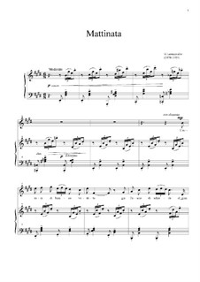 Mattinata: Klavierauszug mit Singstimmen (high quality sheet music) by Ruggero Leoncavallo