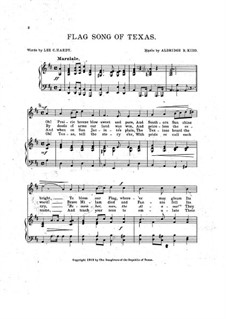Flag Song of Texas for Voice, Choir and Piano: Flag Song of Texas for Voice, Choir and Piano by Aldridge B. Kidd