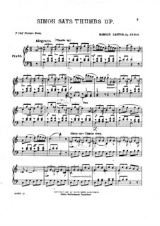 Simon Says Thumbs Up, Op.63 No.1: Simon Says Thumbs Up by Harold Leston