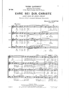 Matthäus-Passion. Ehre Sei Dir, Christe, SWV 479: Matthäus-Passion. Ehre Sei Dir, Christe by Heinrich Schütz