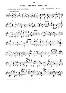 First Heart Throbs, Op.50: Bearbeitung für Gitarre by Richard Eilenberg