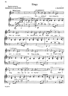Dix pièces de genre, Op.10: Nr.5 Melodie, für Stimme und Klavier (d-Moll) by Jules Massenet