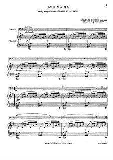 Ave Maria (Instrumental Version – Duets): Für Cello und Klavier by Johann Sebastian Bach, Charles Gounod