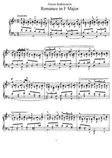 Zwei Stücke, Op.26: Nr.1 Romanze by Anton Rubinstein