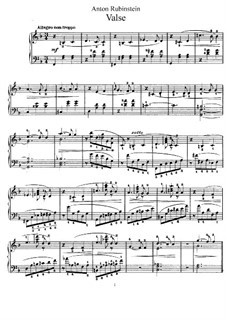 Verschiedene Stücke, Op.93: Heft IX Nr.8 Walzer by Anton Rubinstein