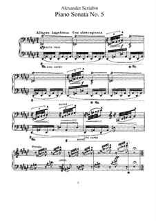 Sonate für Klavier Nr.5, Op.53: Für einen Interpreten by Alexander Skrjabin