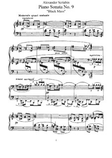 Sonate für Klavier Nr.9 'Schwarze Messe', Op.68: Für einen Interpreten by Alexander Skrjabin