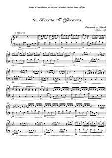Sonate d'Intavolatura per Organo e Cimbalo: No.15 All' Offertorio in C Major by Domenico Zipoli