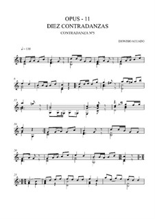 Zehn Kontratänze, Op.11: Kontratanz Nr.5 by Dionisio Aguado