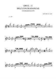 Zehn Kontratänze, Op.11: Kontratanz Nr.4 by Dionisio Aguado