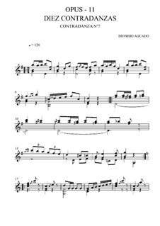 Zehn Kontratänze, Op.11: Kontratanz Nr.7 by Dionisio Aguado