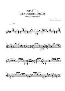 Zehn Kontratänze, Op.11: Kontratanz Nr.8 by Dionisio Aguado