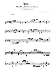 Zehn Kontratänze, Op.11: Kontratanz Nr.10 by Dionisio Aguado