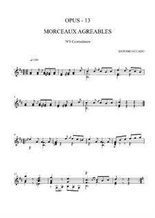 Morceaux agréables non difficiles, Op.13: No.1 Contredanse by Dionisio Aguado