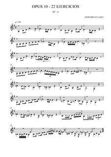 Übungen für Gitarre, Op.10: Übung Nr.1 by Dionisio Aguado