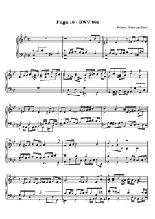 Präludium und Fuge Nr.16 in g-Moll, BWV 861: Für Tasteninstrument by Johann Sebastian Bach