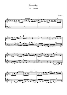 Nr.2 in c-moll, BWV 773: Für Keyboard (Noten von hohem Qualität) by Johann Sebastian Bach