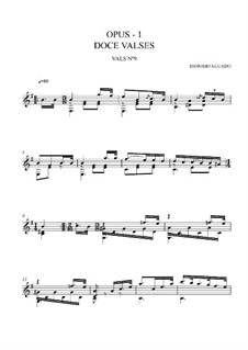 Zwölf Walzer, Op.1: Walzer Nr.9 by Dionisio Aguado