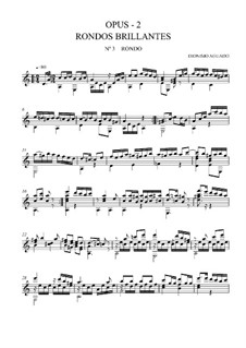 Vier brillante Rondo, Op.2: Rondo Nr.3 by Dionisio Aguado