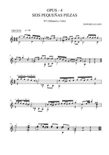 Sechs kleine Stücke, Op.4: Nr.1 Menuett und Walzer by Dionisio Aguado