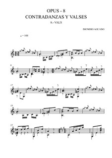 Kontratänze und Walzer, Op.8: Nr.8 Walzer by Dionisio Aguado
