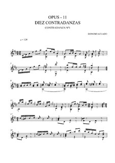 Zehn Kontratänze, Op.11: Kontratanz Nr.1 by Dionisio Aguado