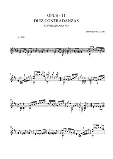 Zehn Kontratänze, Op.11: Kontratanz Nr.3 by Dionisio Aguado